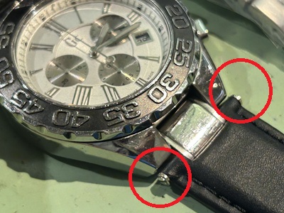 ラグ周辺の収まり確認(赤丸)