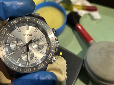 掃除を終え時刻を合わせた時計