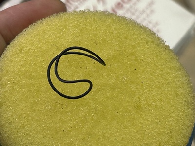 取り外したパッキン(Oリング)