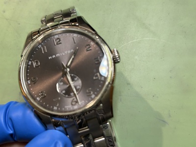 HAMILTONの腕時計 正面外観（作業前）