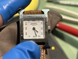 HERMESの文字盤アップ（仕上げの動作確認）