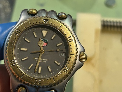 電池交換後のTAG HEUER外観（動作確認後）