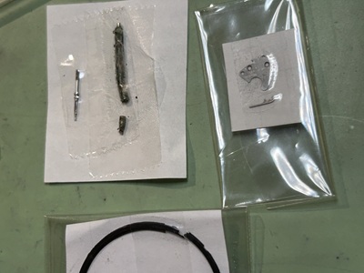 内部数理箇所の交換したパーツたち