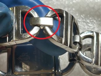 金具がしっかりとロックされ、美しいブレスレットのラインが戻ったクリスチャンディオールの腕時計